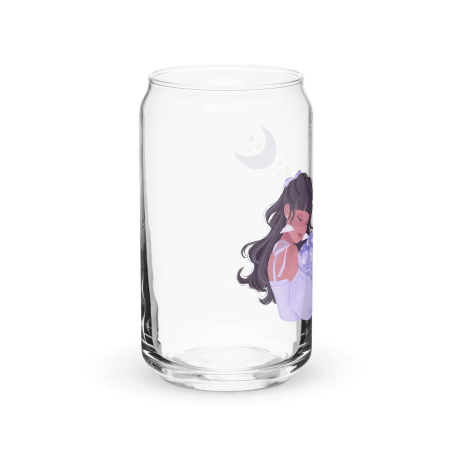 Moon Girly Print Glass Can Cup With Or Without Lid product image (8)