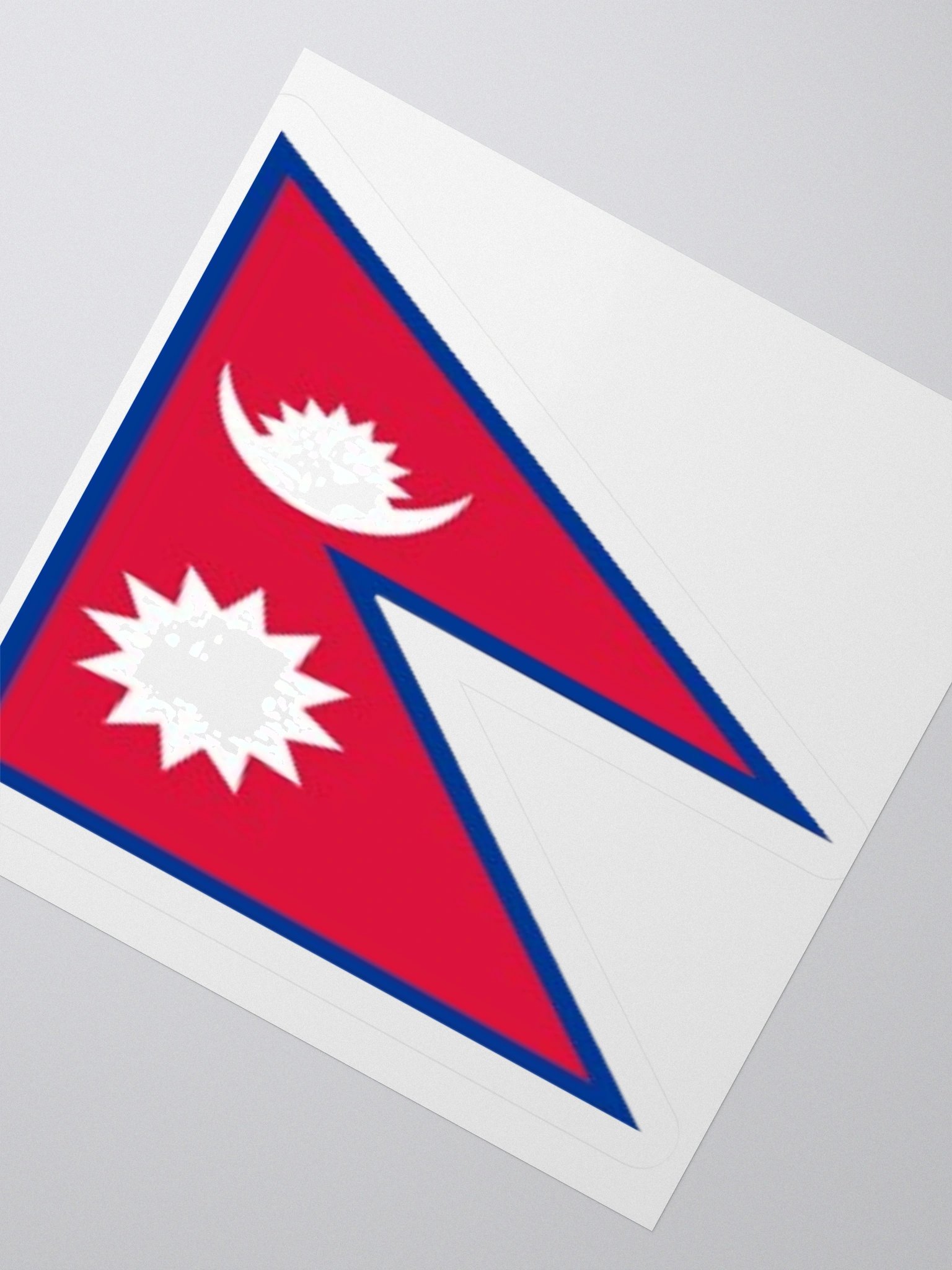 Exclusive Nepal Flag Kiss-Cut Sticker by TDS Music - Unique Design (3" x 3", 4" x 4", 5.5" x 5.5") product image (5)