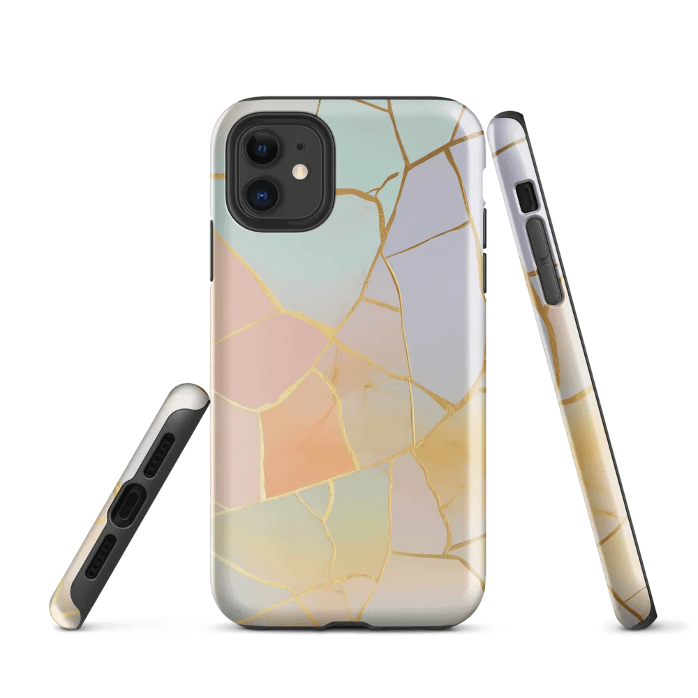 Pastel Gold Kintsugi Tough iPhone Case product image (1)