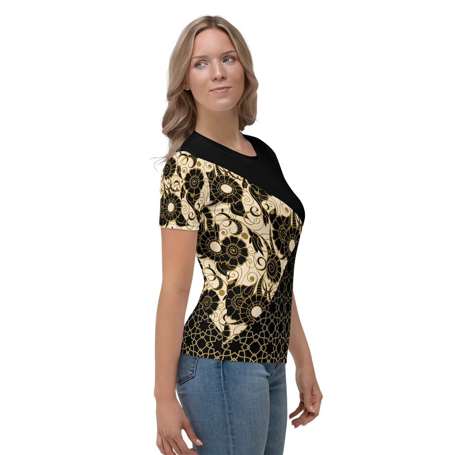 Black And Gold Patterned T-Shirt product image (8)