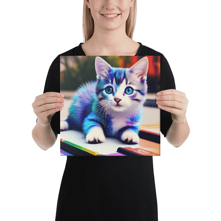 Cute Cat Digital Painting - v12 product image (2)