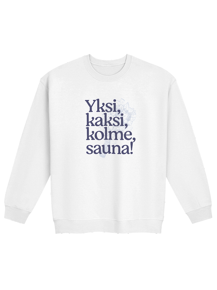 Yksi, kaksi, kolme, sauna! - Collegepaita product image (1)