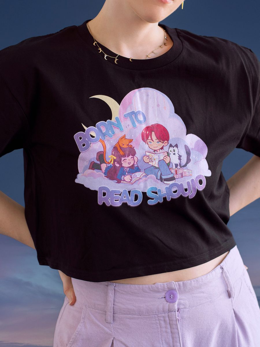 Born to Read Shoujo Crop Top (Night Version) product image (27)