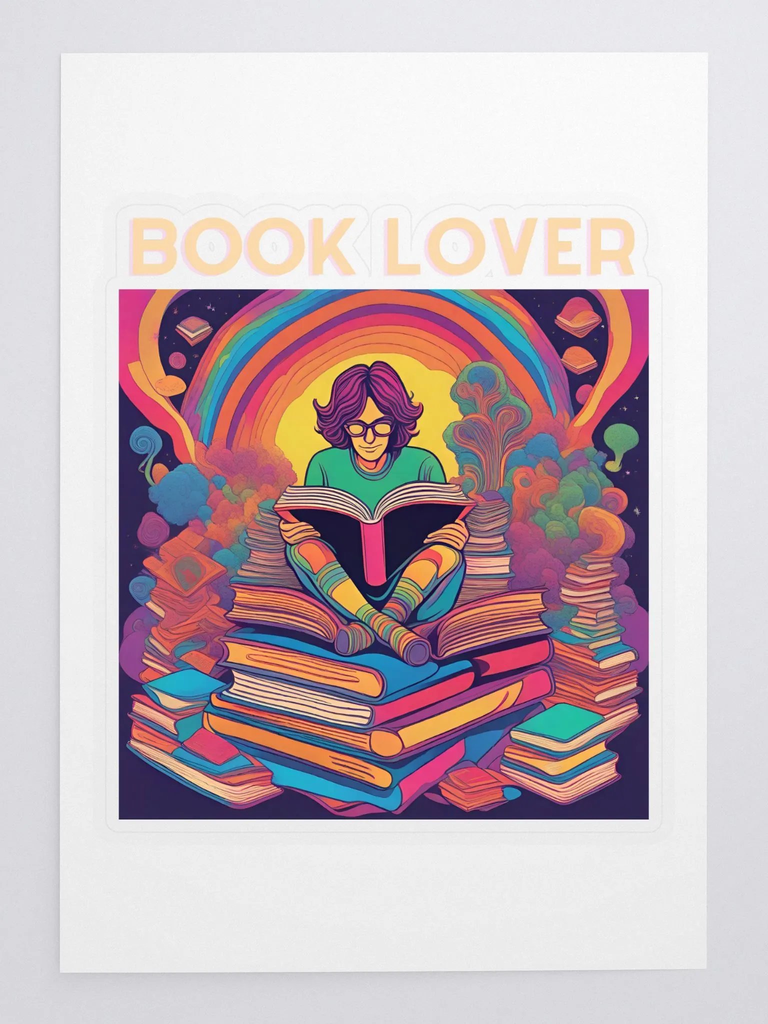 Psychedelic Book Lover Sticker product image (3)