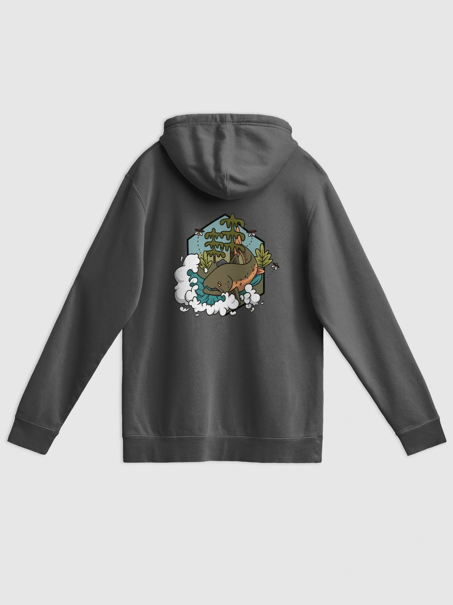 Bull Trout Woods Hoodie (Ivory Logo) product image (2)