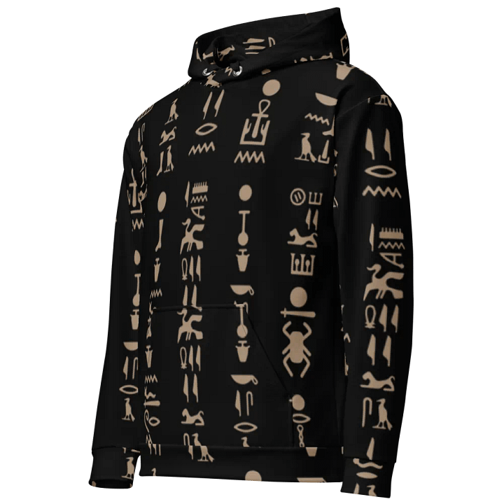 Isis Black Hieroglyphs Unisex Hoodie product image (2)