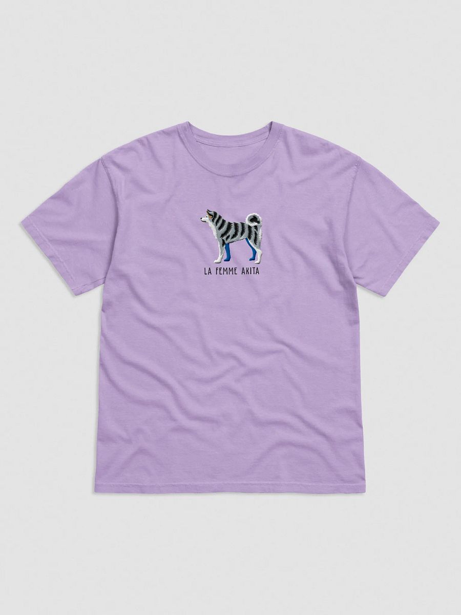 La Femme Akita T-Shirt(Embroidered) of a Japanese Akita(Blue Brindle) product image (33)