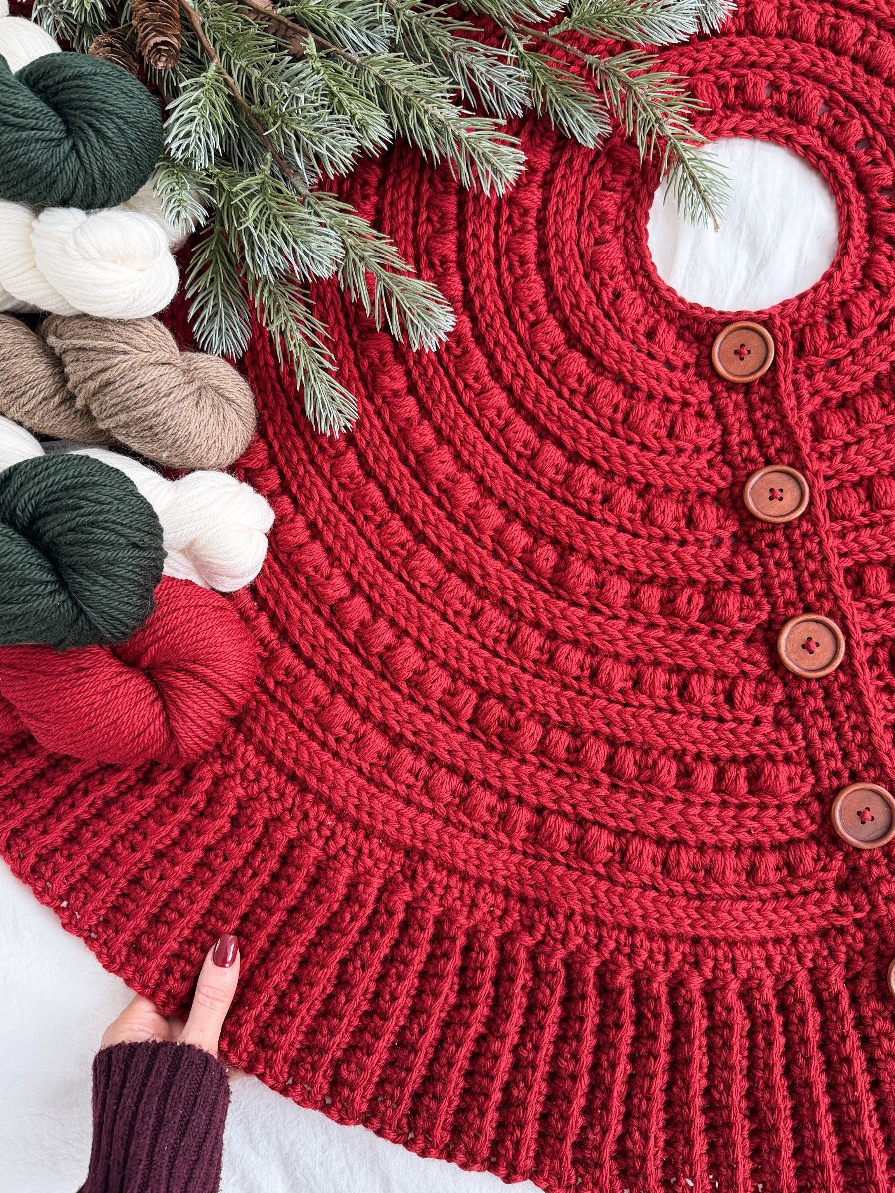 Snuggle Season Tree Skirt Crochet Pattern product image (6)