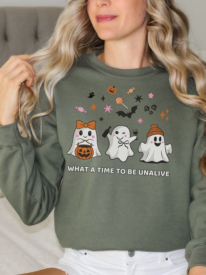 Spooky Halloween Season Ghost Sweatshirt product image (21)