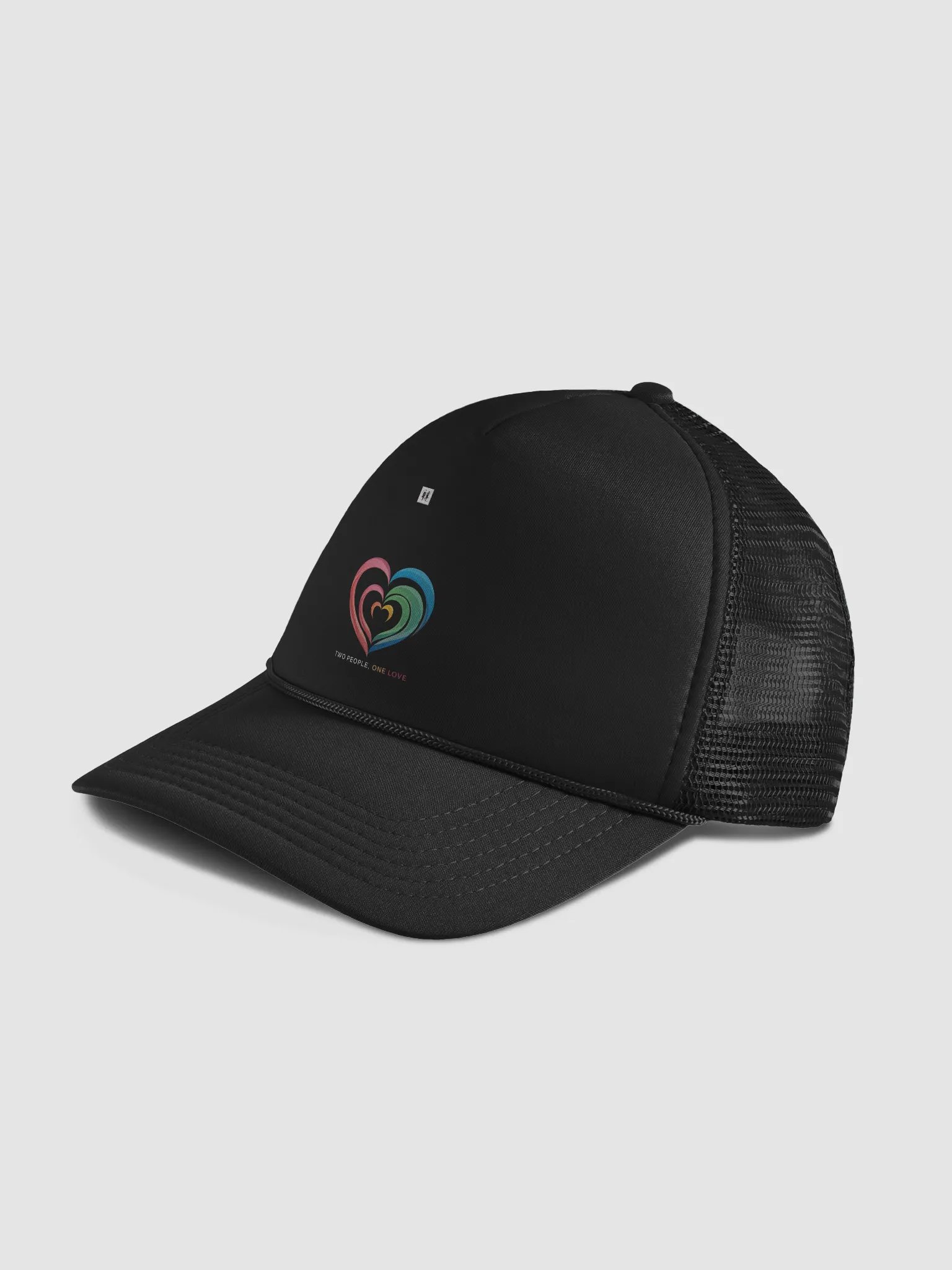 Two People One Love Rainbow Trucker Hat product image (4)