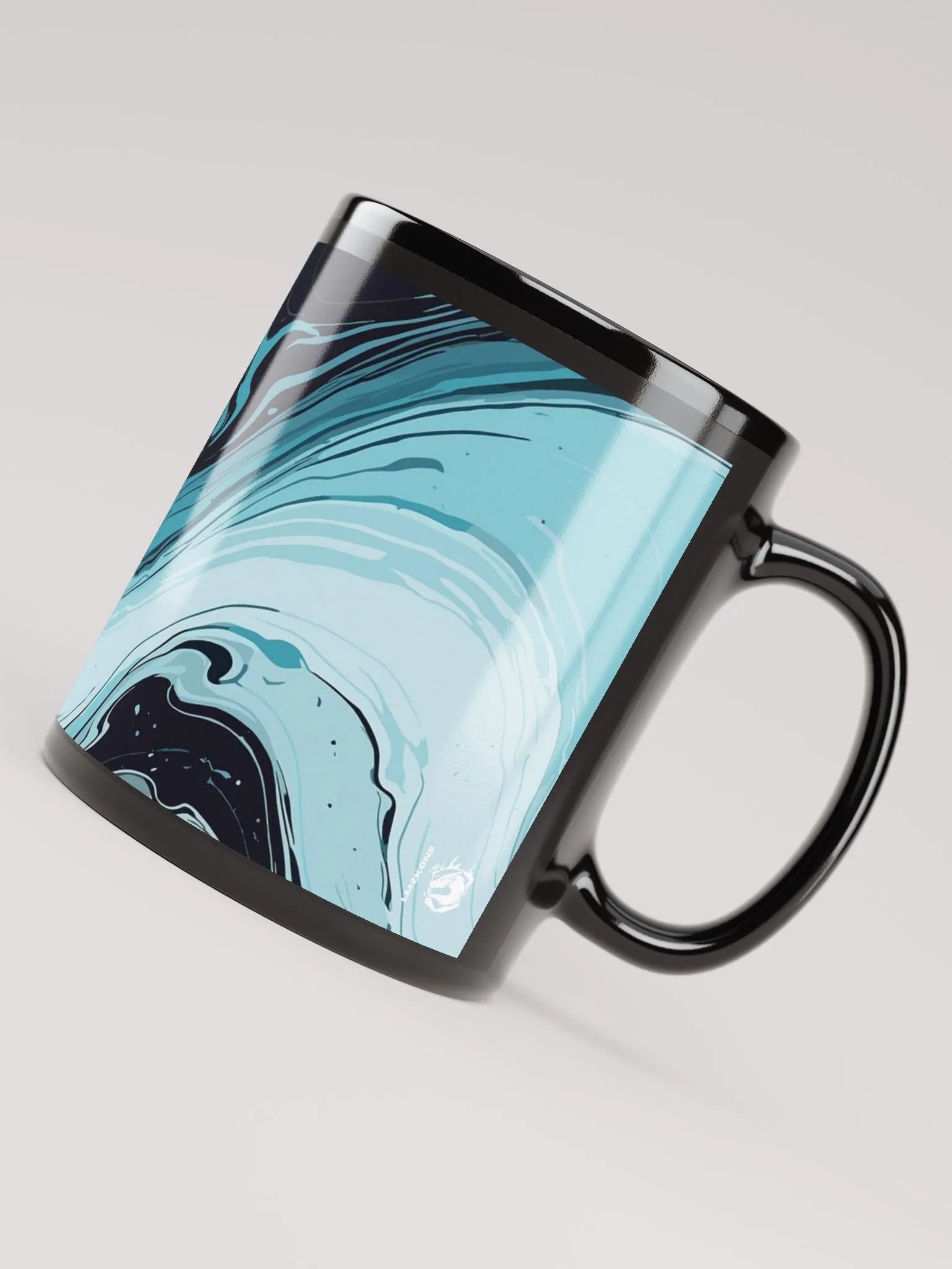 Marbled Teal Swirl Mug product image (5)