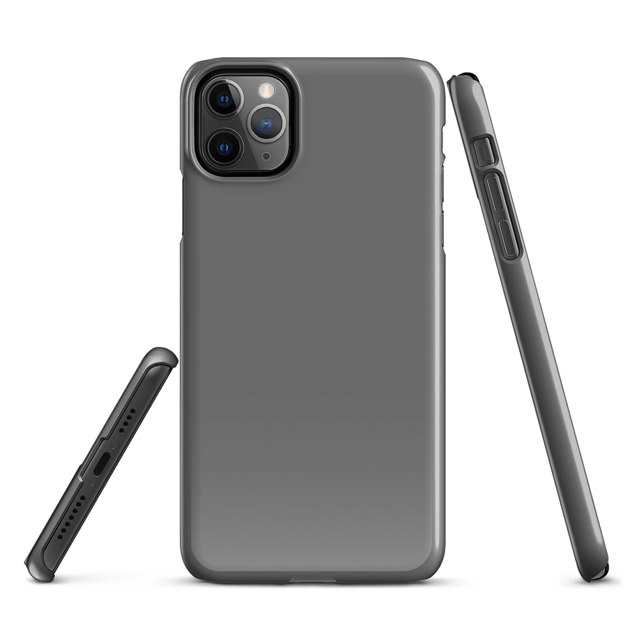 Thunderstorm Gray Solid Color iPhone® Glossy Snap Case product image (3)