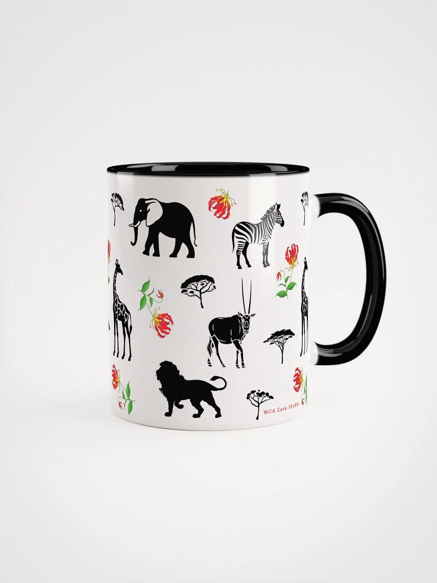 Flame Lily and African Wildlife Patterned Ceramic Mug product image (4)