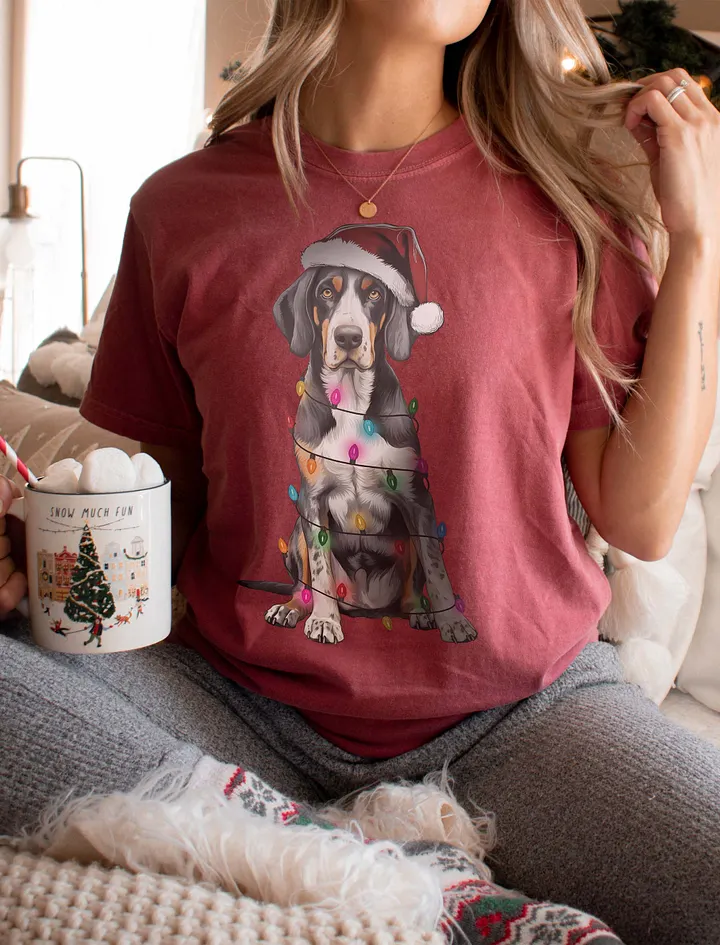 Funny Bluetick Coonhound Christmas T-Shirt for Coonhound Paw-rents product image (6)