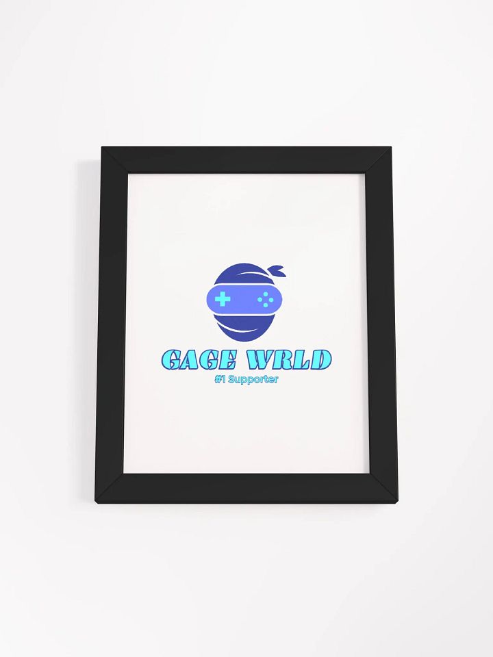 Gage WRLD #1 Supporter Framed High-Quality Matte Poster product image (1)