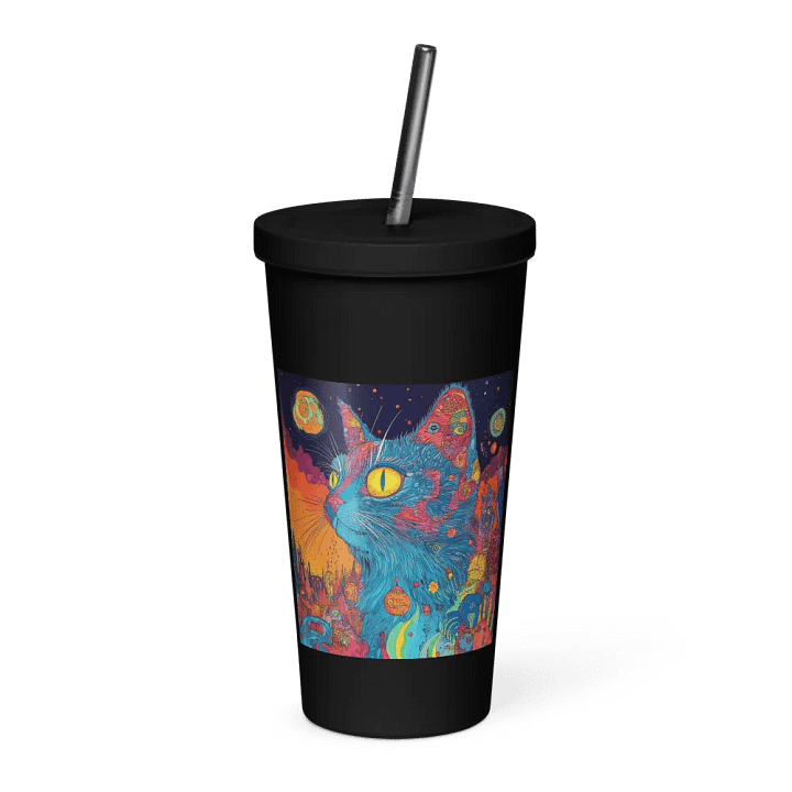Sip Happens - Whimsical Cat Wonders - Insulated Tumbler With A Straw product image (5)