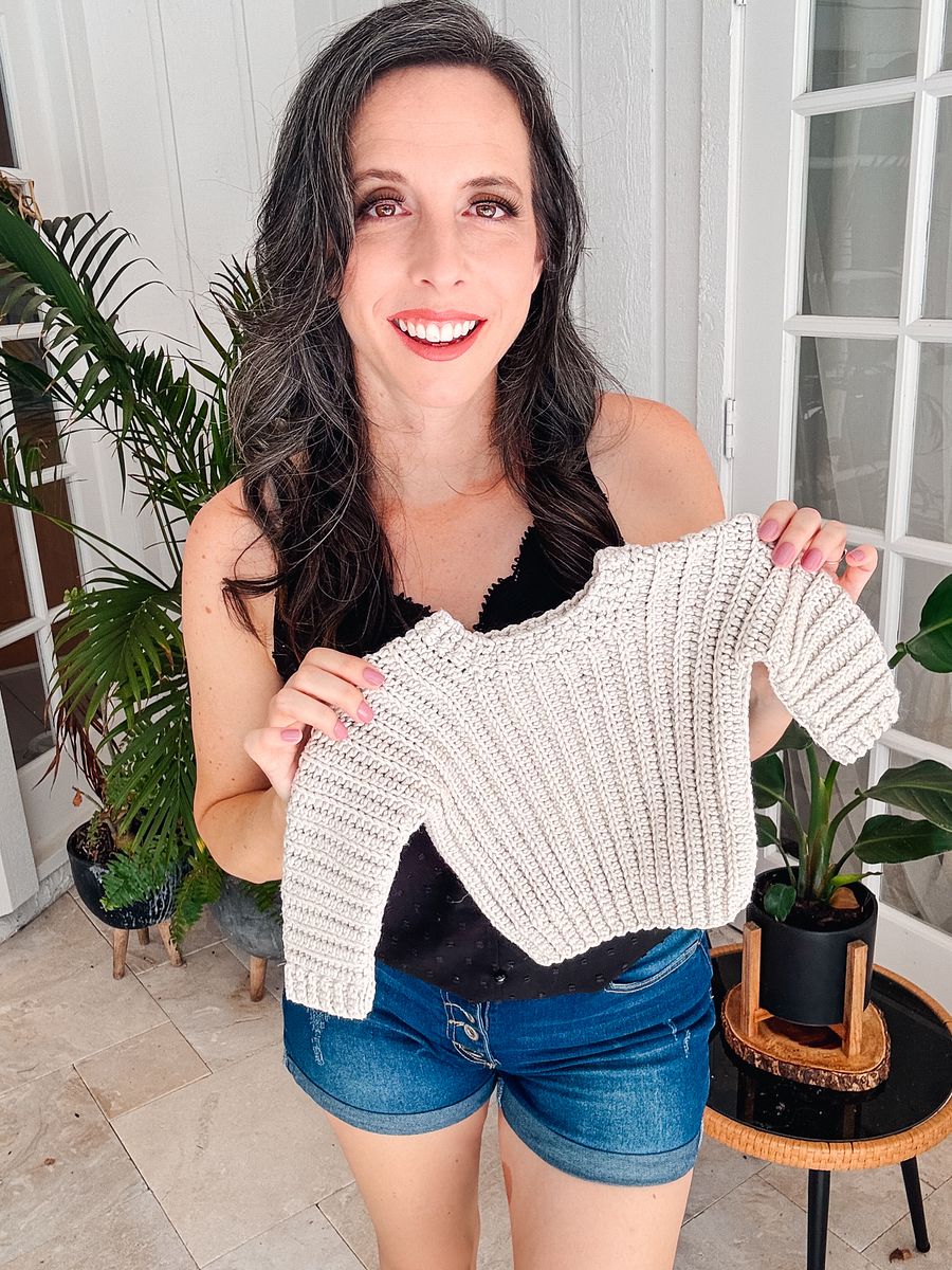 Easy Cuff to Cuff Crochet Child Sweater Pattern - Made in One Piece! product image (10)