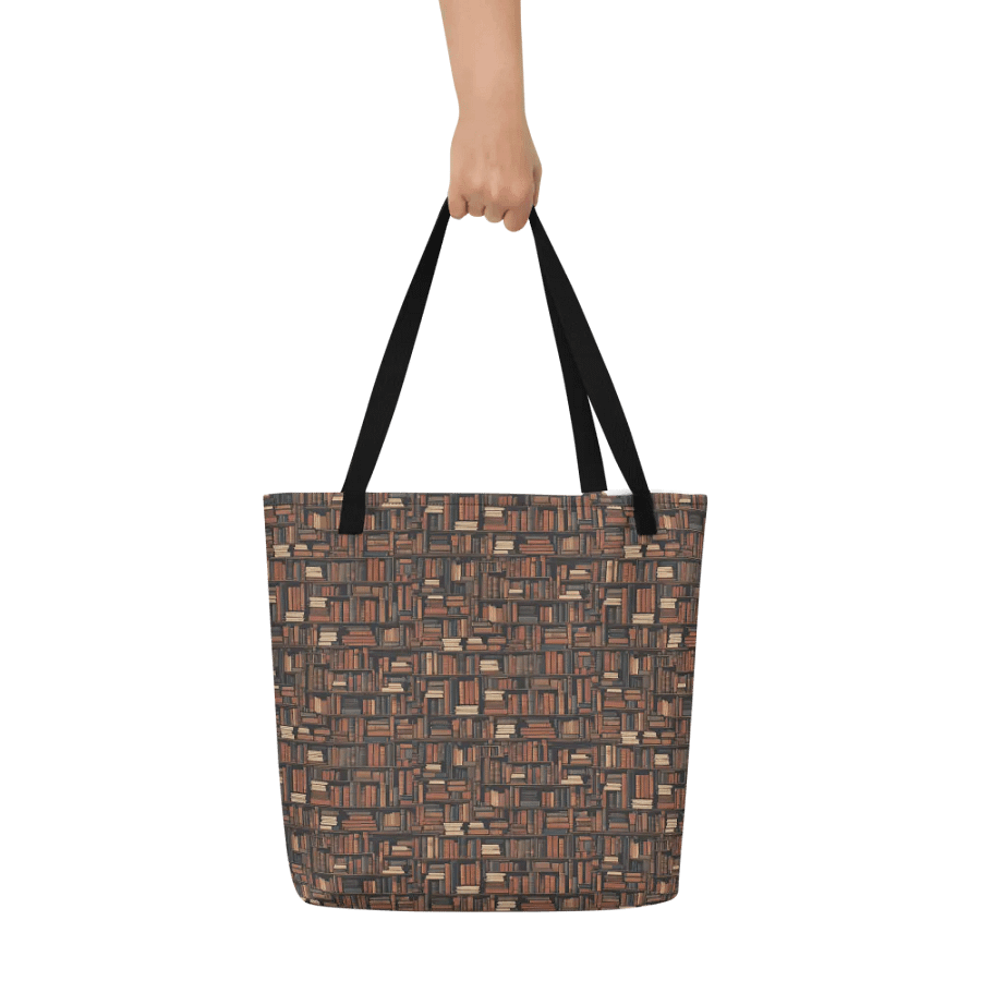 Bookshelf Pattern Books All-Over Print Tote Bag product image (5)