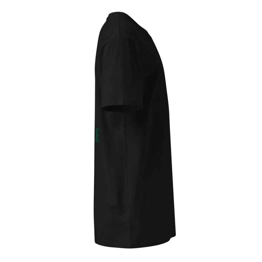 SIGMA WOLF BLACK TEE (GREEN LETTERS) Unisex Premium T-Shirt product image (4)