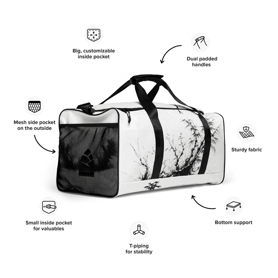 Bamboo All-Over Print Duffle Bag product image (5)