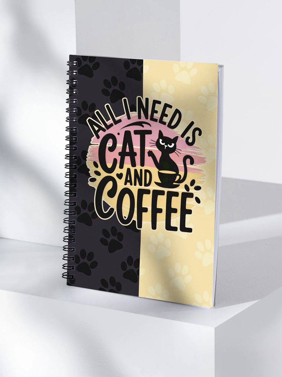 Cat & Coffee Vibes Spiral notebook product image (3)