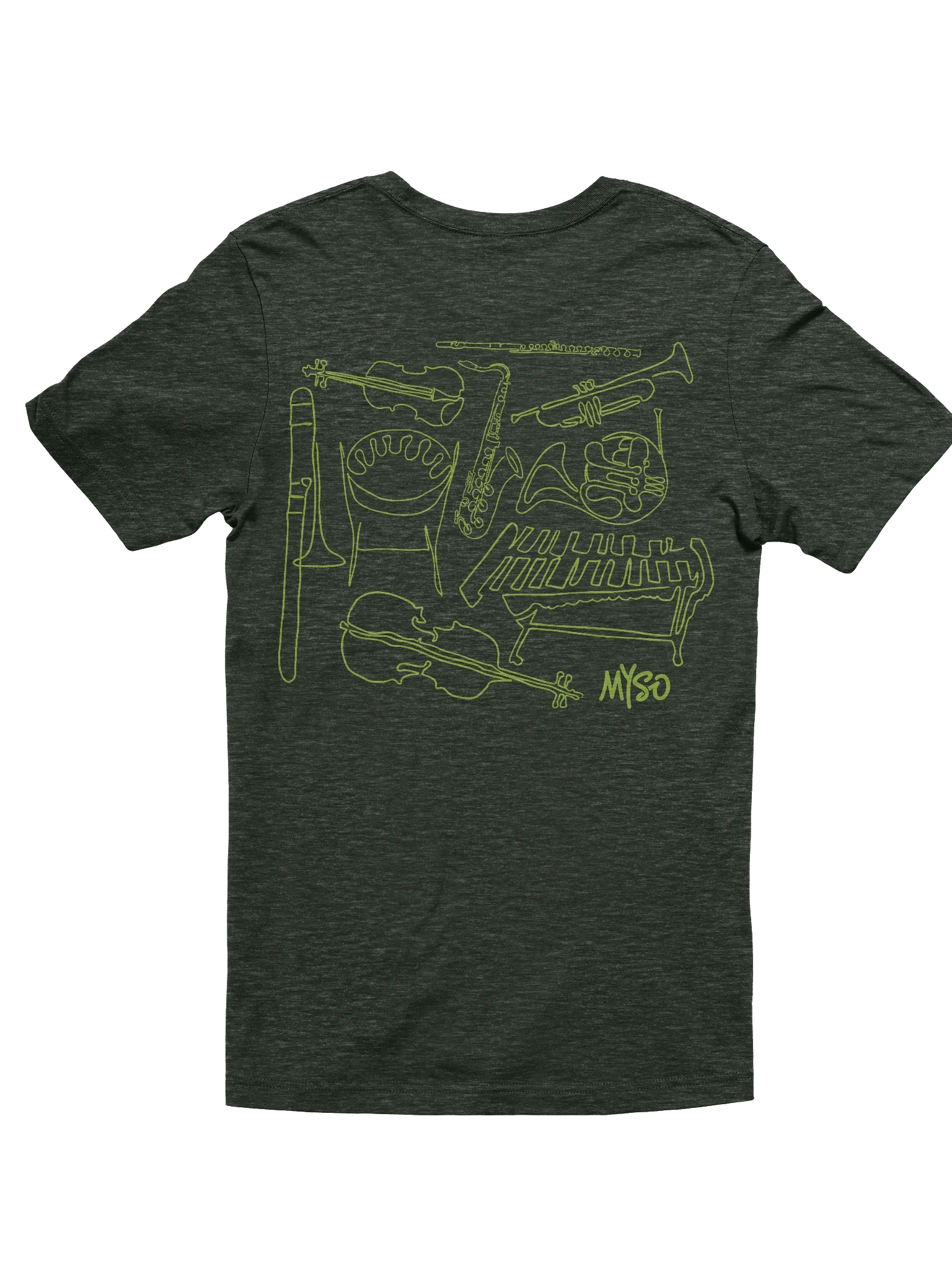 MYSO Adult Green Instrument T-shirt product image (2)