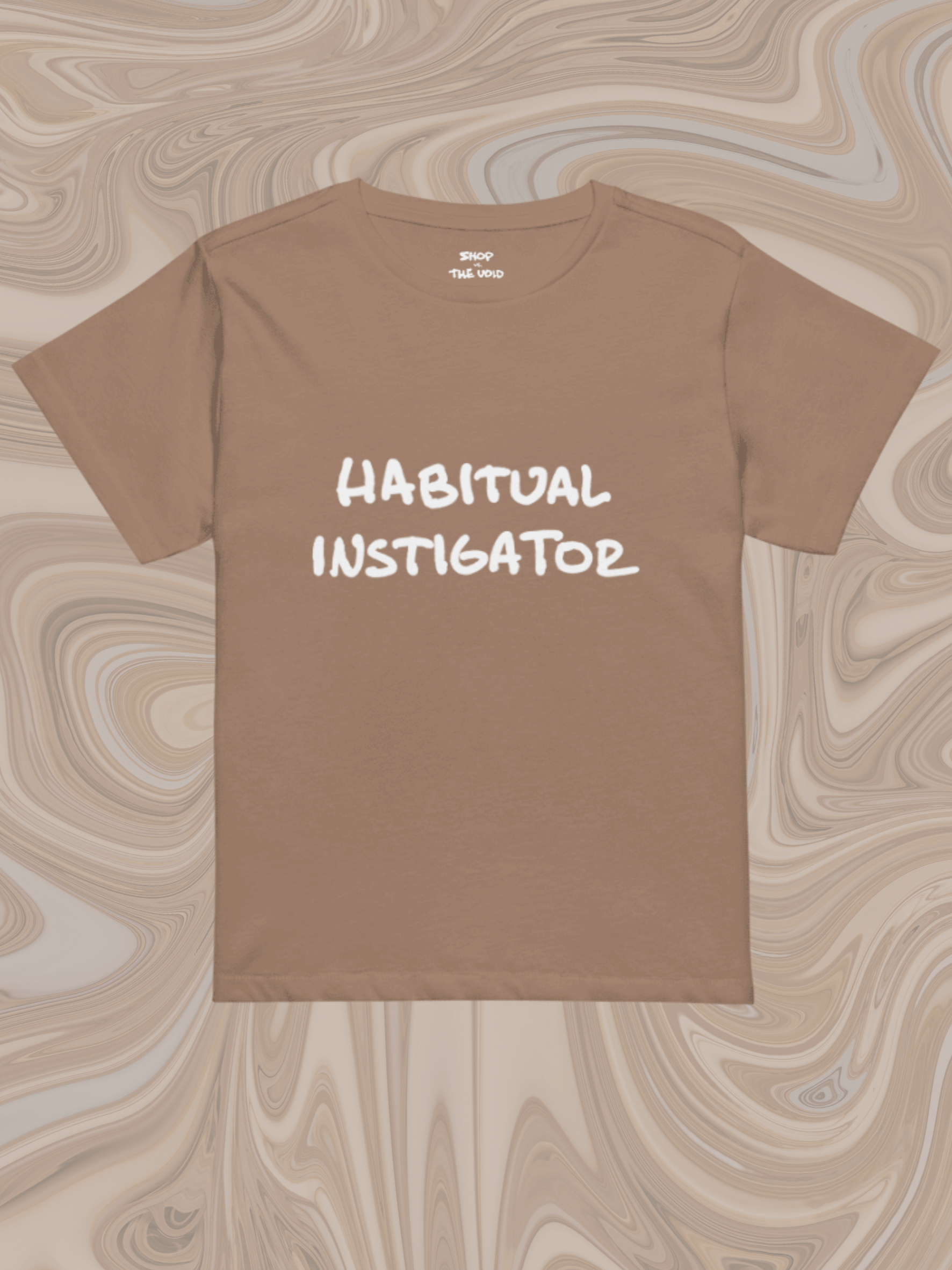 HABITUAL INSTIGATOR (white design) printed waist-length tee product image (19)