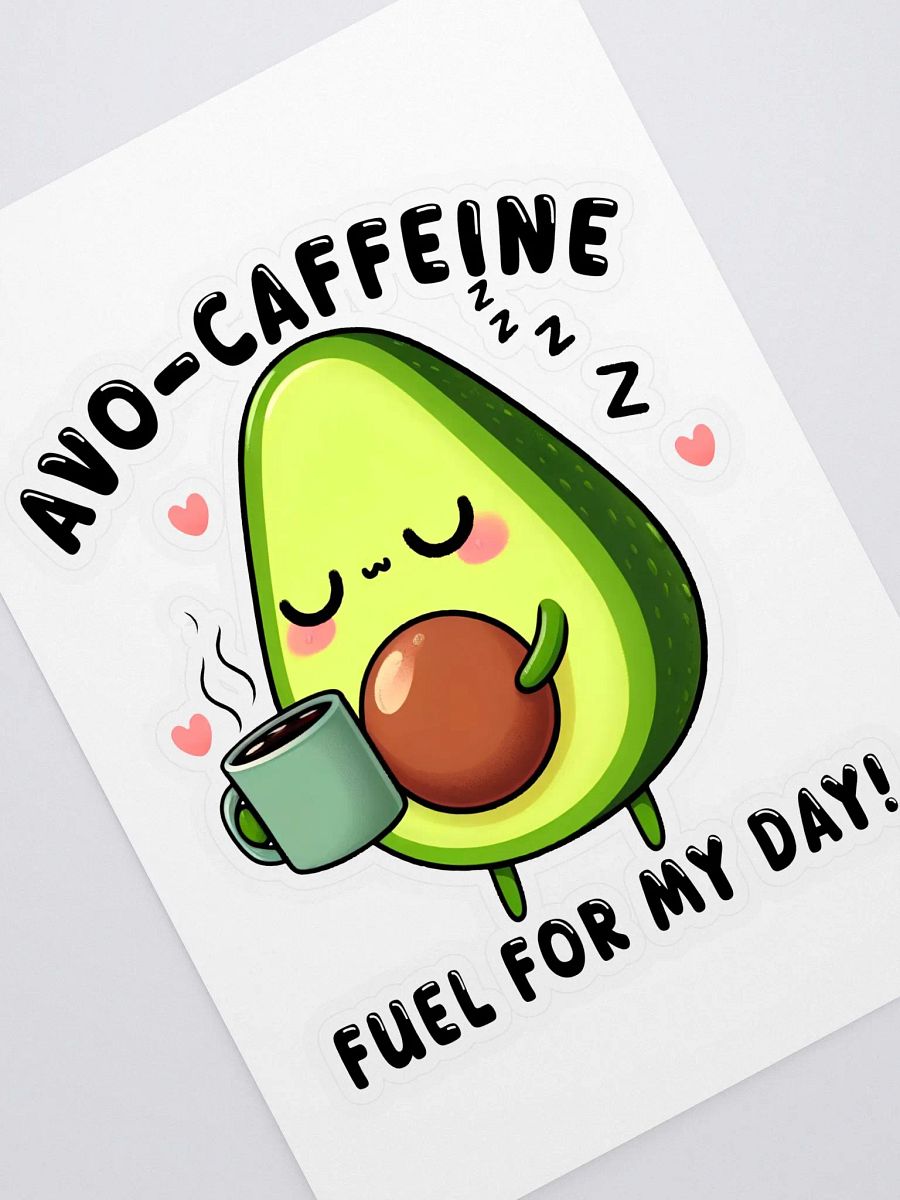 Cheerful Avocado Coffee Time Sticker Sheet product image (1)