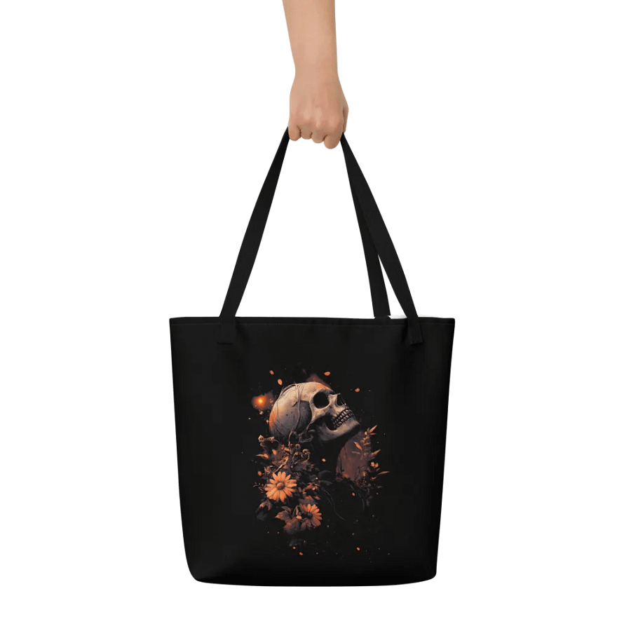 Floral Skull Fire (Large tote bag) product image (6)