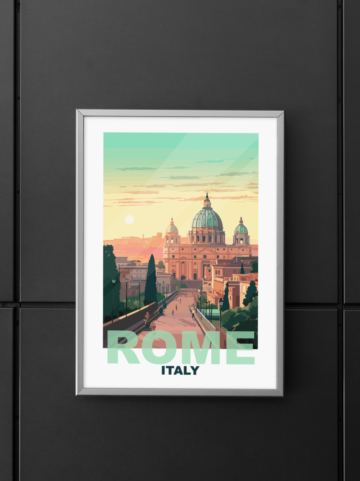 St. Peter's Basilica Vatican Cityscape, Rome Italy Sunset Poster, Historical Architecture Print, Italian Culture Wall Art, Travel Decor product image (5)