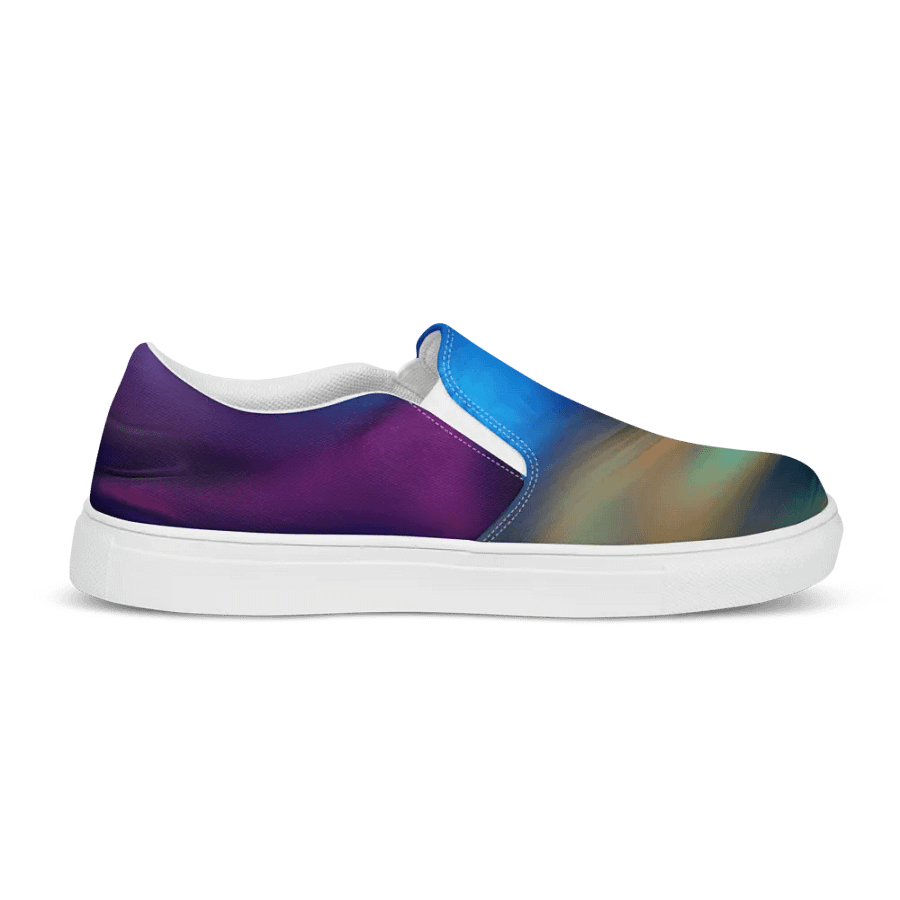 Vibrant Swirl Men's Canvas Slip-On Shoes product image (7)