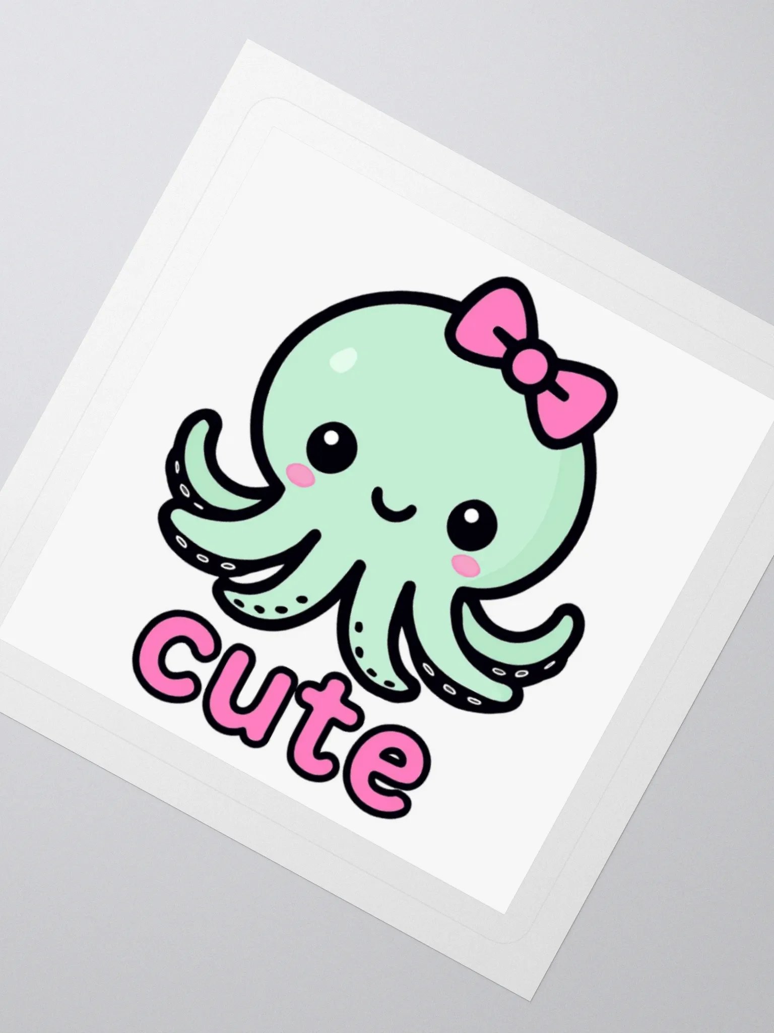 Cute Octopus Kiss Cut Sticker product image (4)