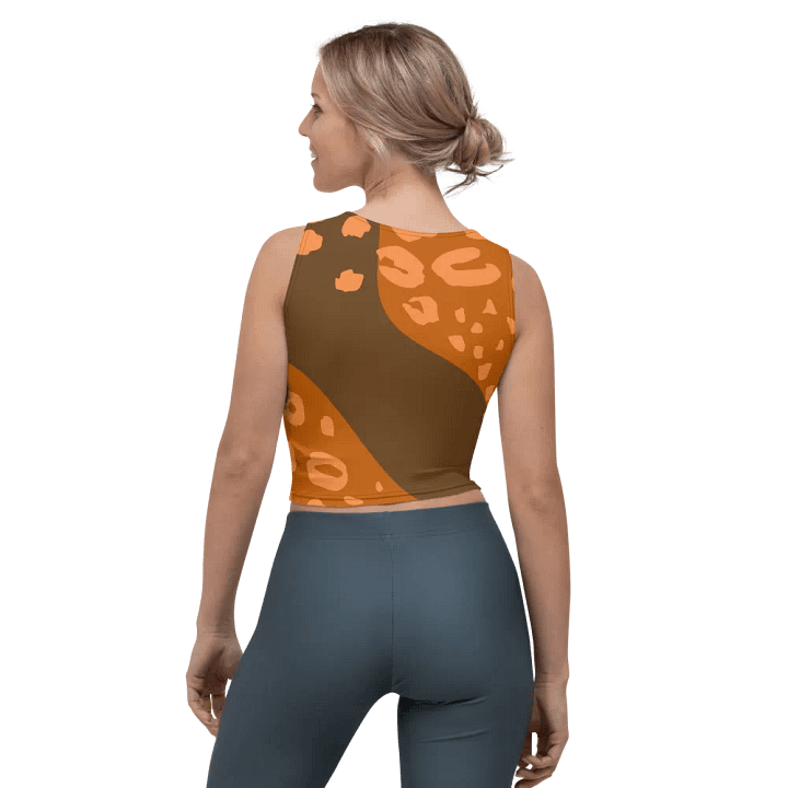 Orange Wave All-Over Crop Top product image (2)