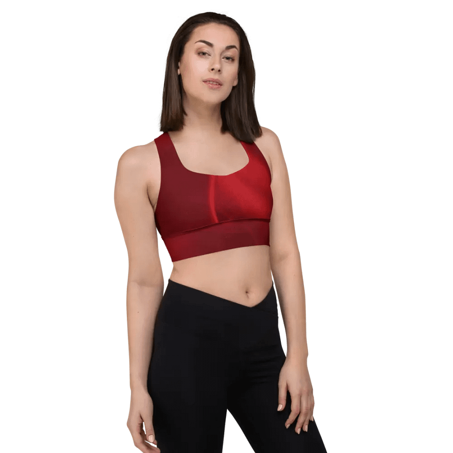 Radiant Red Longline Sports Bra product image (5)