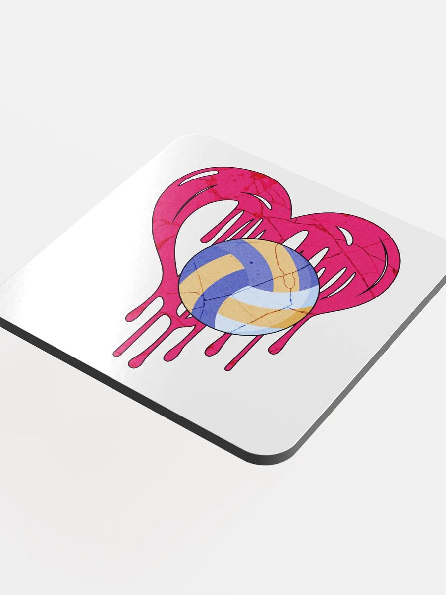 Heart Volleyball Love Cork Coaster product image (4)