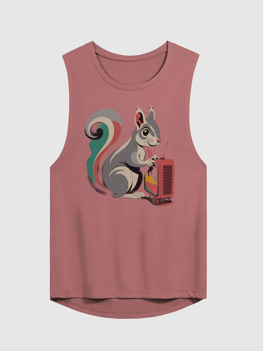 Whimsical Squirrel TV Time Muscle Tank product image (1)