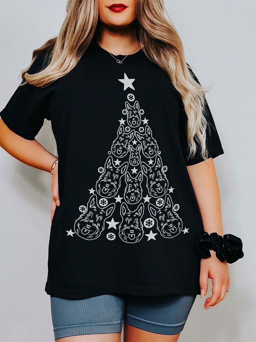 Scottish Terrier Christmas Tree T-Shirt product image (1)