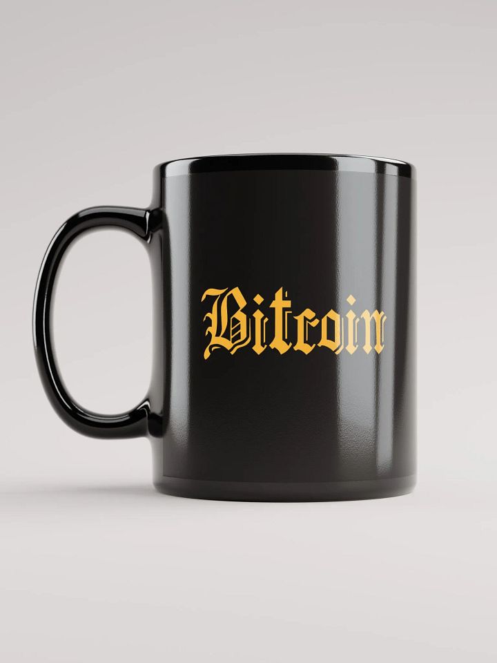 Bitcoin Gold Old English Lettering Mug product image (1)