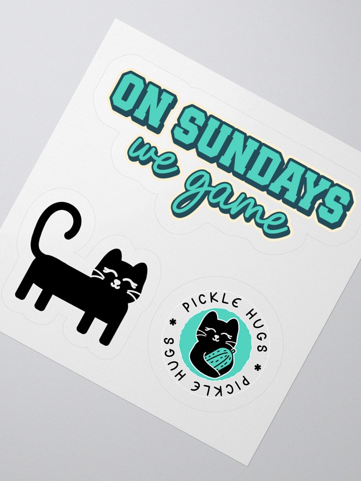 On Sundays We Game Sticker Sheet product image (1)