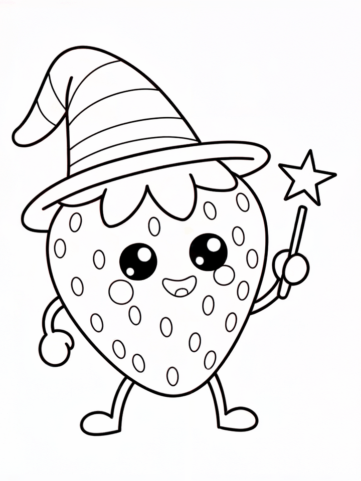 Cute Strawberry Coloring Pages | 20+ Sweet Designs | Black & White + Colored Reference Pack product image (2)