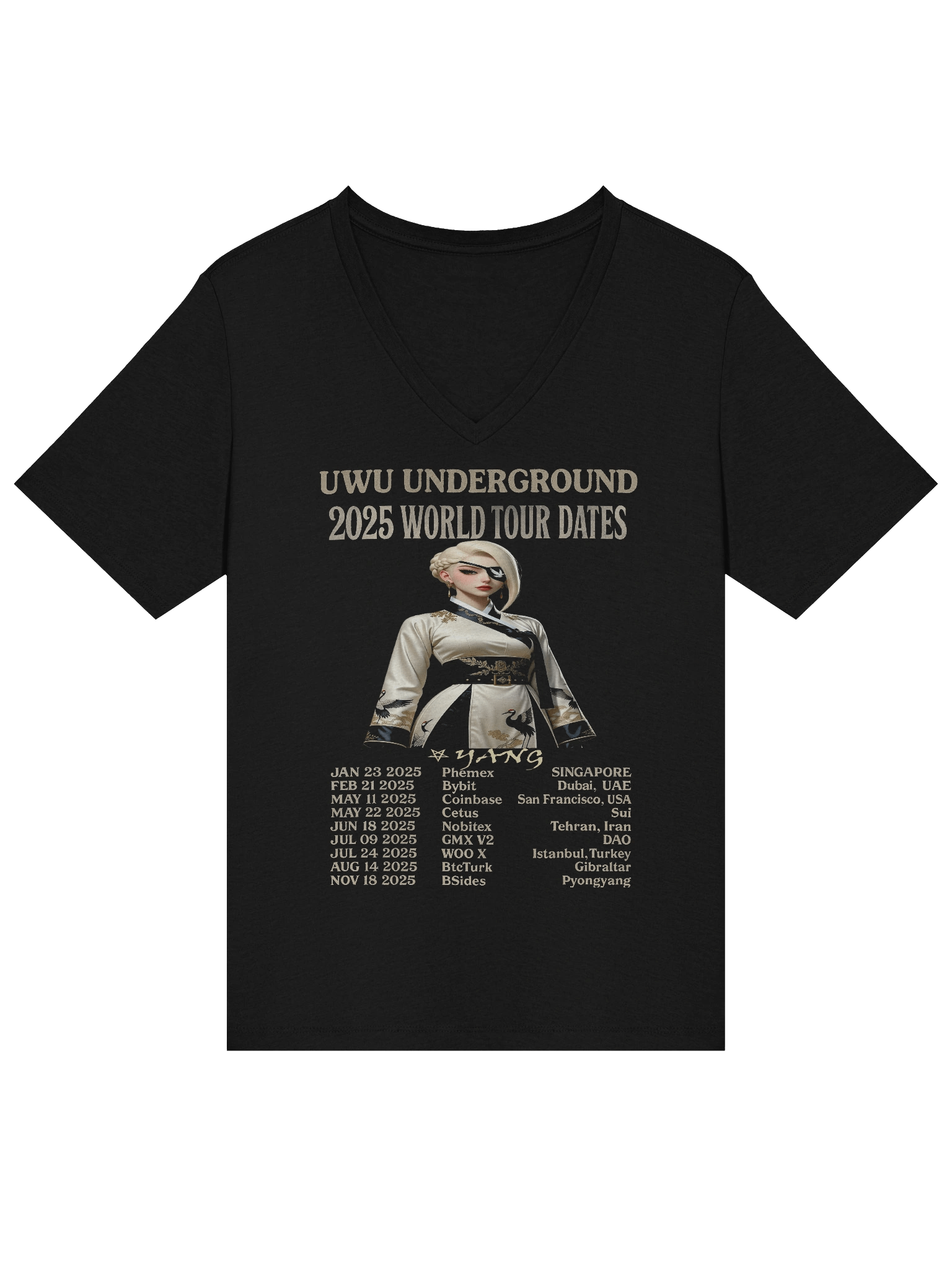 UwU World Tour - Yang - Ltd Edition - 2025 - V-neck Tour Tshirt product image (3)