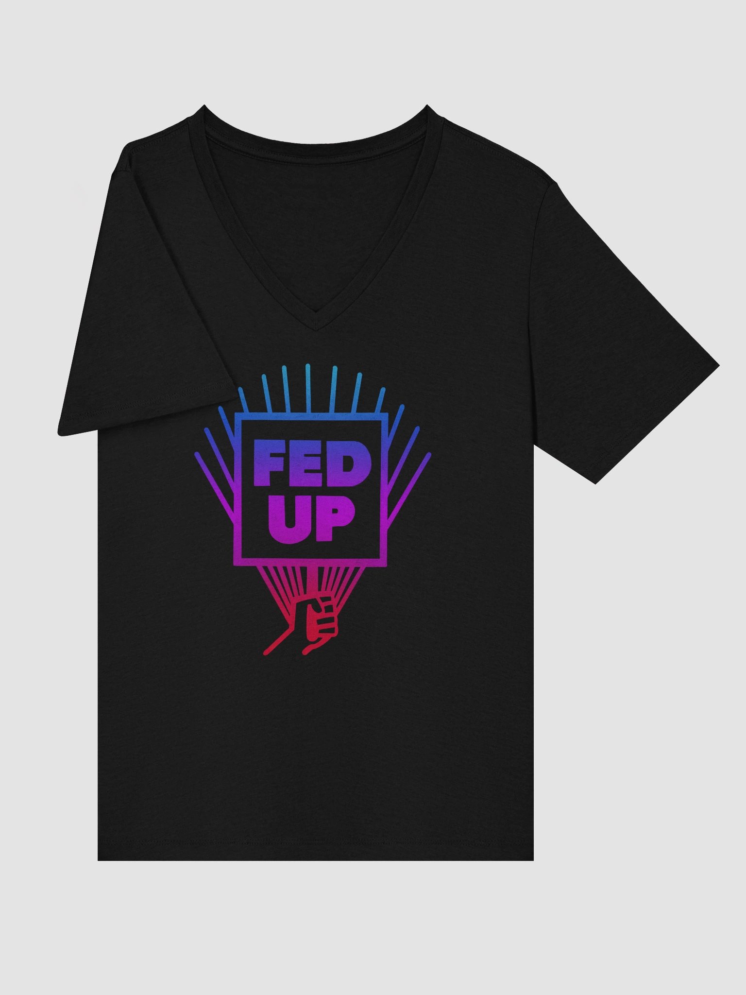 Fed Up Women's Cut V-Neck T-shirt product image (22)