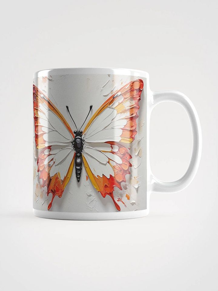 Sunset Soar Butterfly White Glossy Mug product image (1)