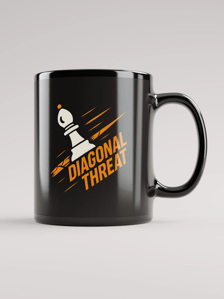 Diagonal Threat - Black Glossy Mug product image (1)