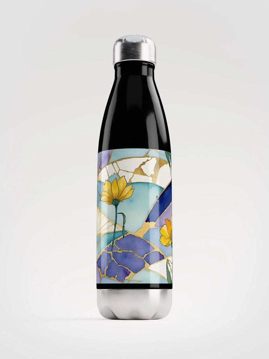 Watercolor Floral Stained Glass Water Bottle product image (1)