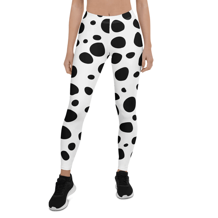 Dalmation Print Leggings – Soft, Stretchy, and Comfortable with Customizable Surface product image (1)