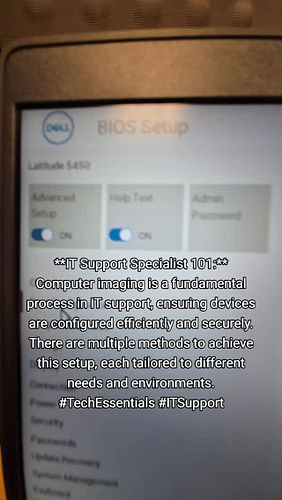 Imaging a computer. There are multiple ways to accomplish this setup.
