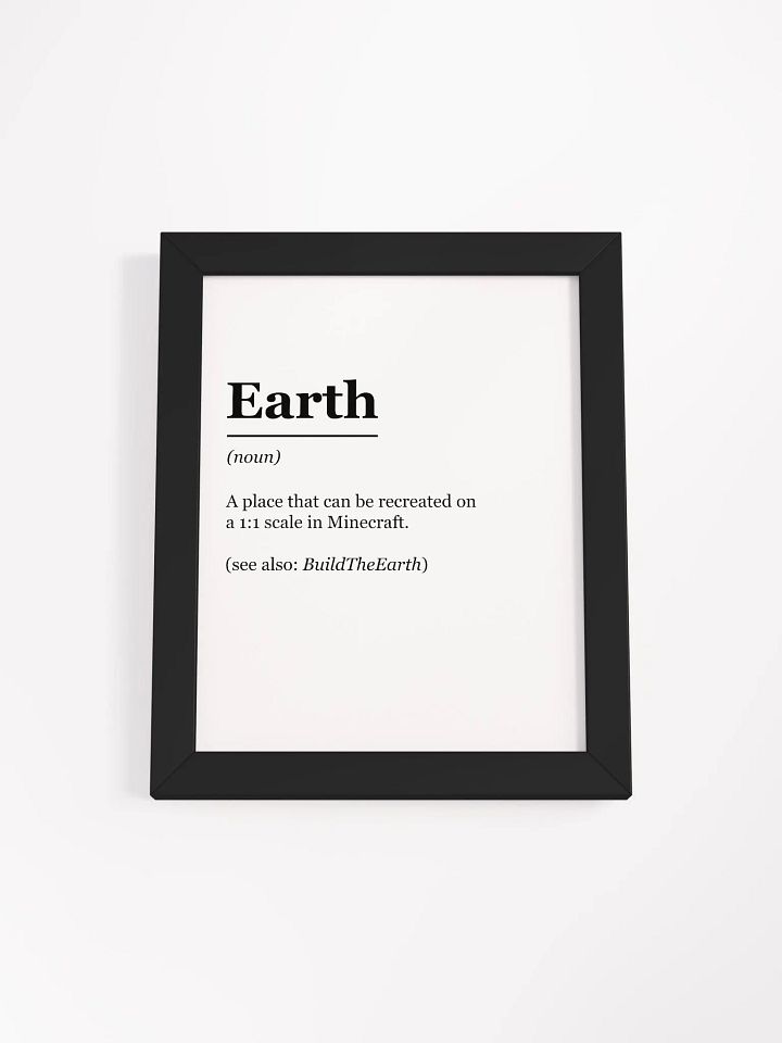 "Earth: Defined" Framed Poster product image (1)