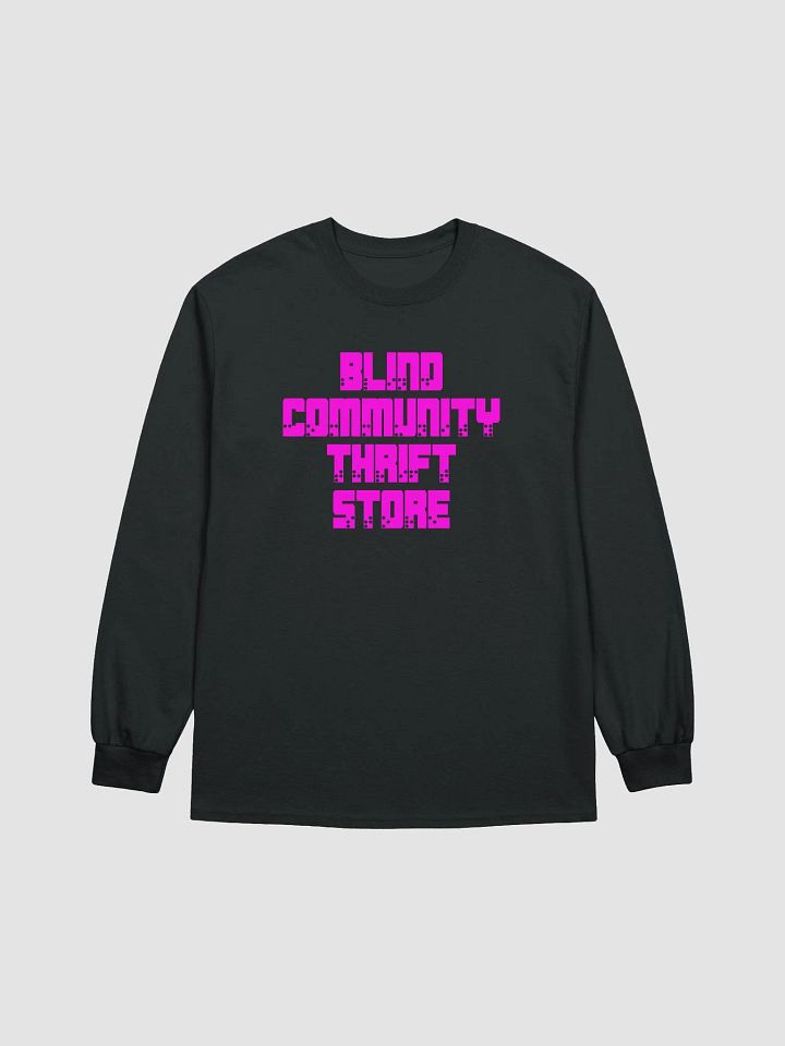 Blind Community Thrift Store Long Sleeve T New Pink Braille Logo product image (5)