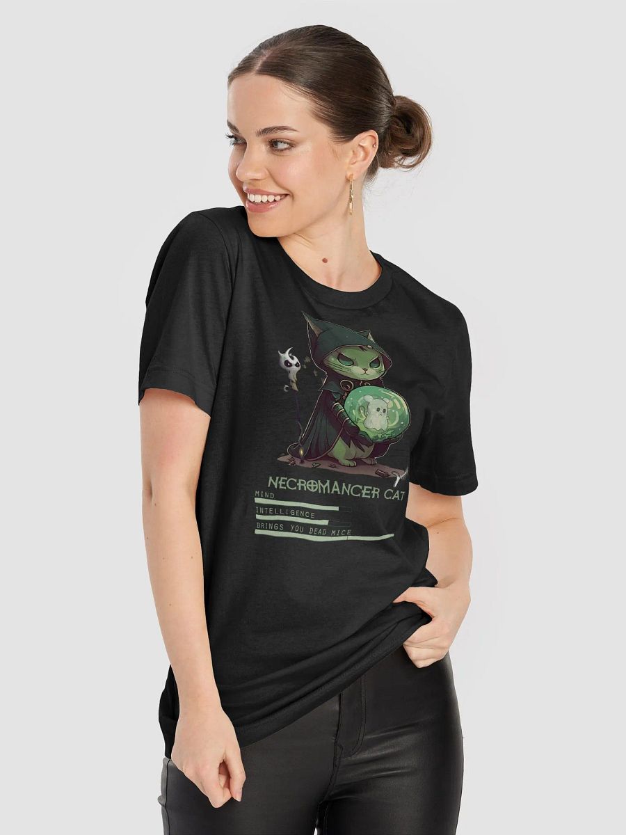 RPG Necromancer Cat unisex short sleeve T-shirt for gamers and cat lovers product image (8)